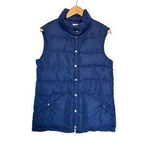 Vintage 70s HOLUBAR Goose Down Vest Boulder Colorado Navy Blue Size XS 80s